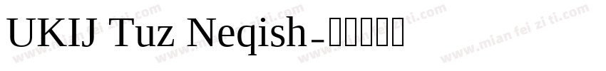 UKIJ Tuz Neqish字体转换